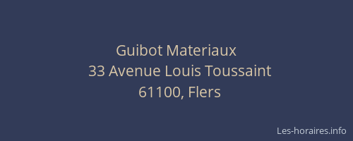 Guibot Materiaux