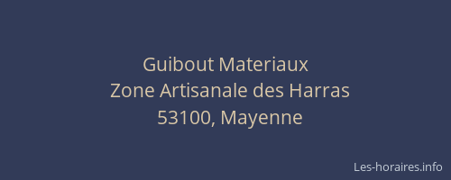 Guibout Materiaux