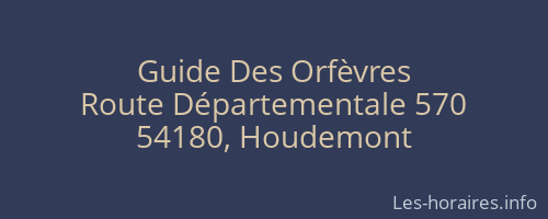 Guide Des Orfèvres
