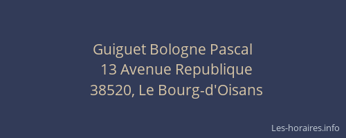 Guiguet Bologne Pascal