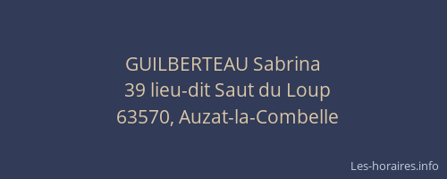 GUILBERTEAU Sabrina