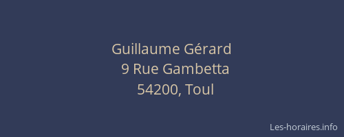 Guillaume G&eacute;rard