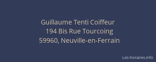 Guillaume Tenti Coiffeur