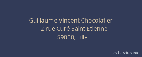 Guillaume Vincent Chocolatier