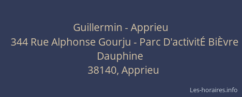 Guillermin - Apprieu