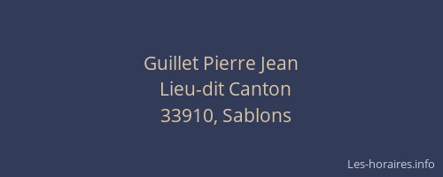 Guillet Pierre Jean