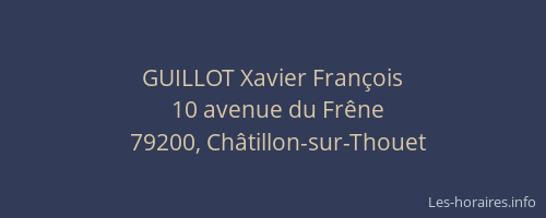 GUILLOT Xavier Fran&ccedil;ois