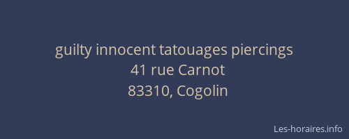 guilty innocent tatouages piercings