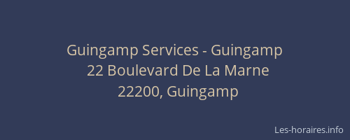 Guingamp Services - Guingamp