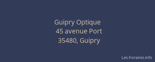Guipry Optique