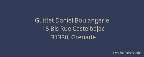 Guittet Daniel Boulangerie