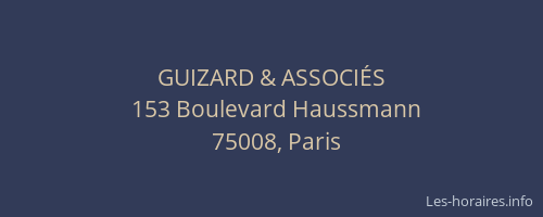 GUIZARD & ASSOCIÉS