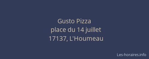 Gusto Pizza