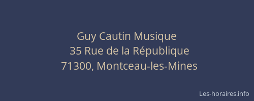 Guy Cautin Musique