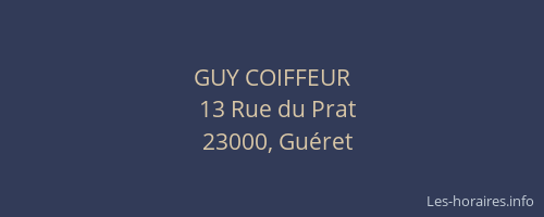 GUY COIFFEUR