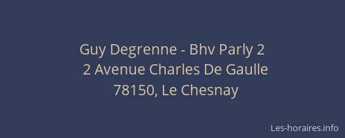 Guy Degrenne - Bhv Parly 2