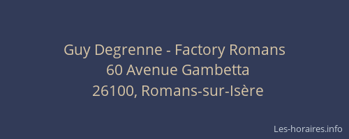 Guy Degrenne - Factory Romans