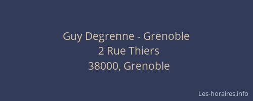 Guy Degrenne - Grenoble