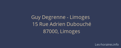 Guy Degrenne - Limoges