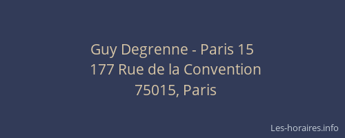 Guy Degrenne - Paris 15