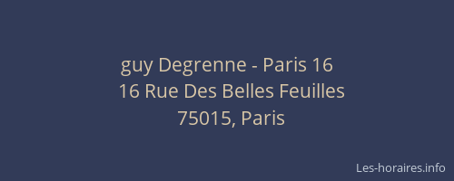 guy Degrenne - Paris 16