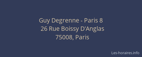 Guy Degrenne - Paris 8