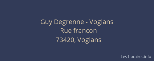 Guy Degrenne - Voglans