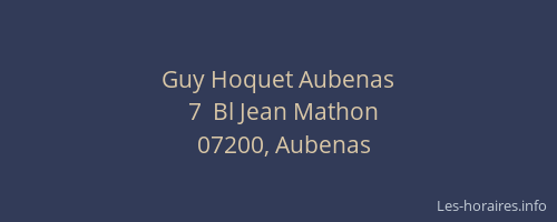 Guy Hoquet Aubenas