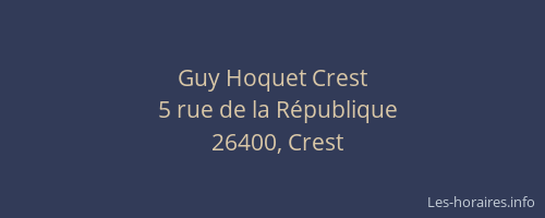 Guy Hoquet Crest