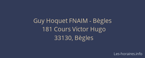 Guy Hoquet FNAIM - Bègles