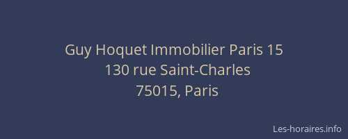 Guy Hoquet Immobilier Paris 15