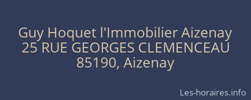 Guy Hoquet l'Immobilier Aizenay