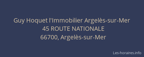 Guy Hoquet l'Immobilier Argelès-sur-Mer