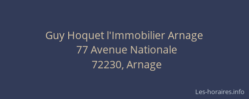 Guy Hoquet l'Immobilier Arnage