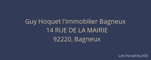 Guy Hoquet l'Immobilier Bagneux