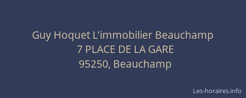 Guy Hoquet L'immobilier Beauchamp