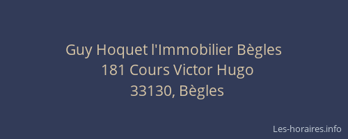 Guy Hoquet l'Immobilier Bègles