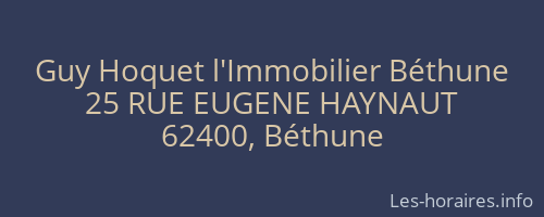 Guy Hoquet l'Immobilier Béthune