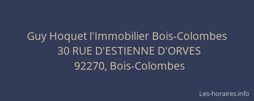 Guy Hoquet l'Immobilier Bois-Colombes