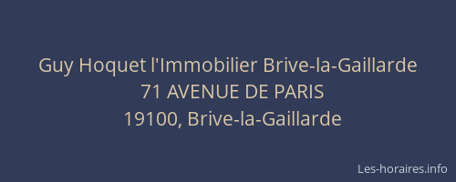 Guy Hoquet l'Immobilier Brive-la-Gaillarde