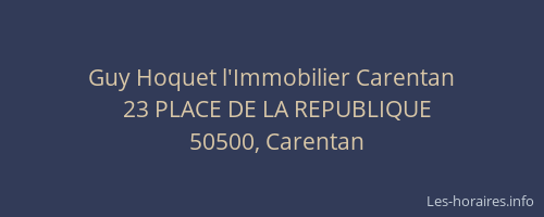 Guy Hoquet l'Immobilier Carentan
