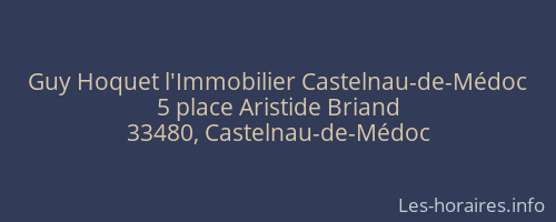 Guy Hoquet l'Immobilier Castelnau-de-Médoc
