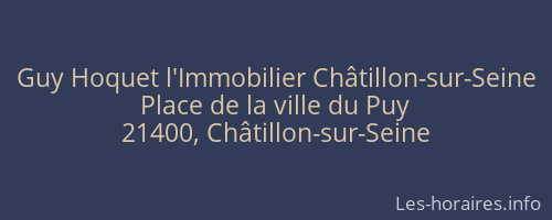 Guy Hoquet l'Immobilier Châtillon-sur-Seine