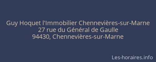 Guy Hoquet l'Immobilier Chennevières-sur-Marne