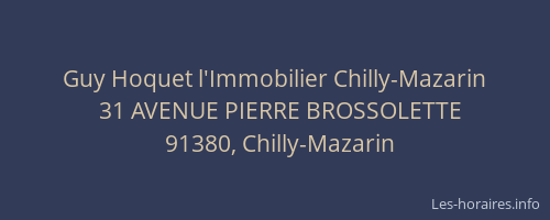 Guy Hoquet l'Immobilier Chilly-Mazarin
