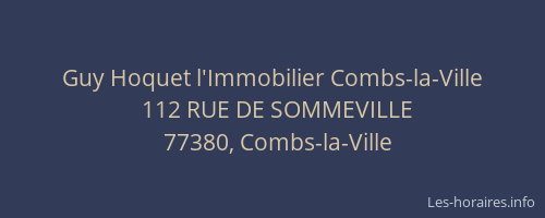 Guy Hoquet l'Immobilier Combs-la-Ville