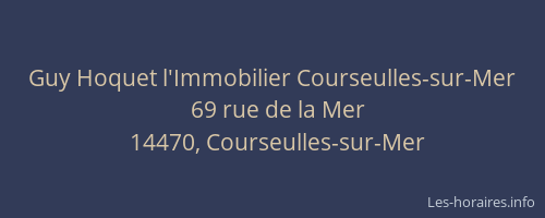 Guy Hoquet l'Immobilier Courseulles-sur-Mer