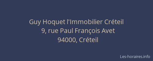 Guy Hoquet l'Immobilier Cr&eacute;teil