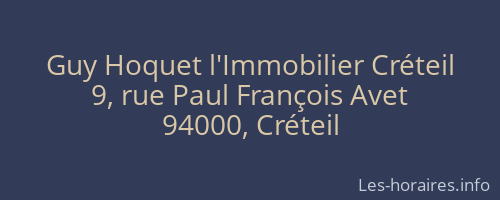 Guy Hoquet l'Immobilier Créteil