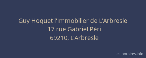 Guy Hoquet l'Immobilier de L'Arbresle